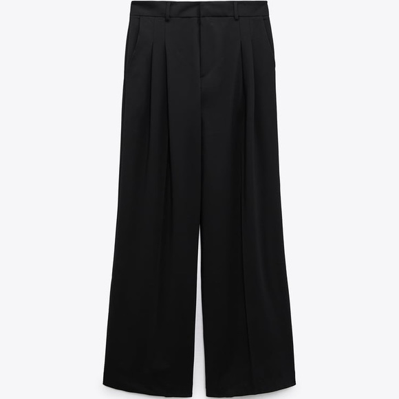 FULL-LENGTH PLEATED PANTS - Picture 7 of 9